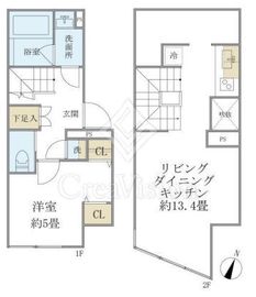 プラティーク中野坂上 401 間取り図