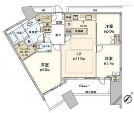 スカイズタワー＆ガーデン 35階 間取り図