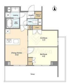ディームス横濱神之木台 101 間取り図