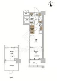 RJRプレシア蒲田 207 間取り図
