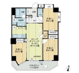 日神パレステージ板橋滝野川 5階 間取り図