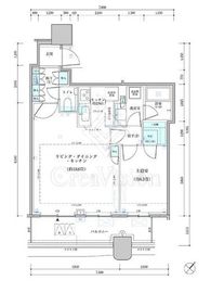パークタワー勝どきミッド/サウス 4階 間取り図