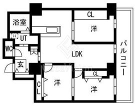 シティコート目黒 4-906 間取り図