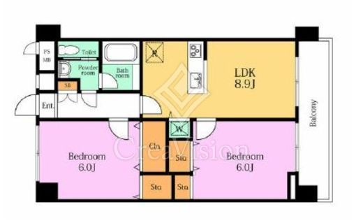 上野永谷タウンプラザ 10階 間取り図