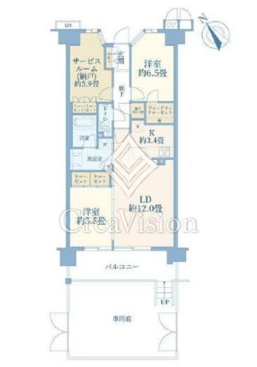 ウエリス世田谷砧 1階 間取り図