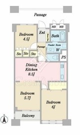 飯田橋セントラルプラザ 12階 間取り図