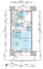 ブランズ芝浦 3階 間取り図