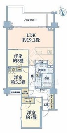 ザ・パークハウス代々木大山レジデンス 3階 間取り図