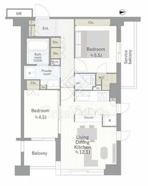 ルネ戸越 3階 間取り図