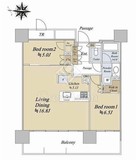 シティタワー綾瀬 22階 間取り図