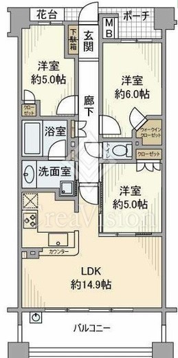 プラウド横濱鶴見 3階 間取り図