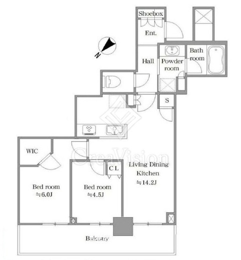 リヴァリエ 21階 間取り図