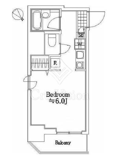クレアシオン渋谷 6階 間取り図
