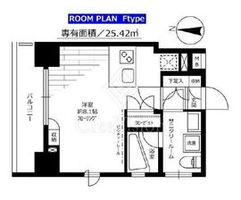 ステージファースト両国アジールコート 504 間取り図