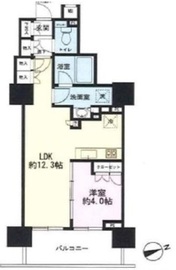 ウェリス六本木 9階 間取り図