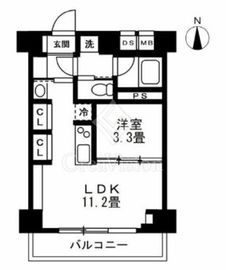 渋谷藤和コープ 3階 間取り図