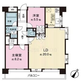 藤和六本木ホームズ 13階 間取り図