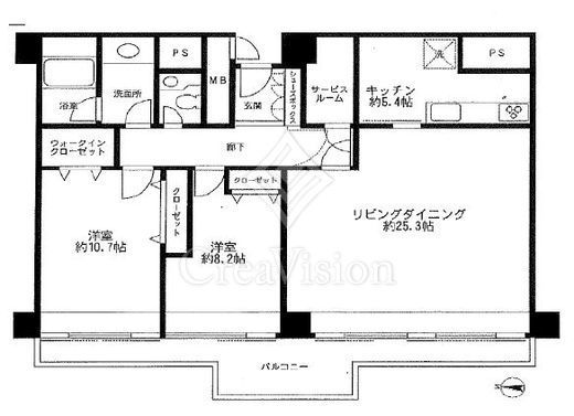 チュリス赤坂 10階 間取り図