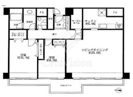チュリス赤坂 10階 間取り図