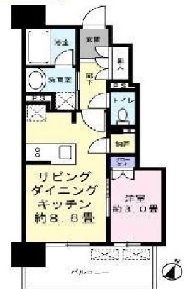 グローリオ田町 5階 間取り図
