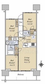 シティタワー品川パークフロント 13階 間取り図