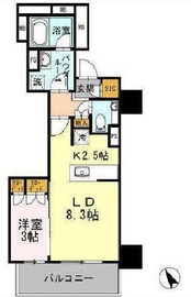 品川タワーレジデンス 8階 間取り図