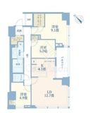 クロスエアタワー 19階 間取り図