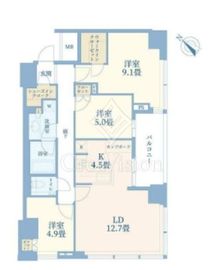 クロスエアタワー 19階 間取り図
