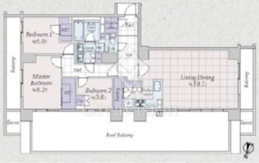 ディアナコート目黒 5階 間取り図