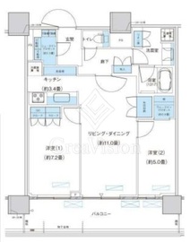 パークシティ柏の葉キャンパス ザ・ゲートタワー ウエスト 2610 間取り図