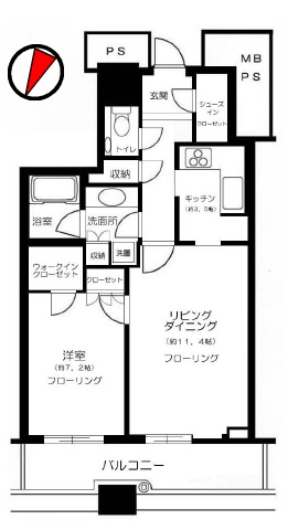 ザ・東京タワーズ シータワー 7階 間取り図