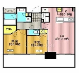 プラウドタワー平井 15階 間取り図