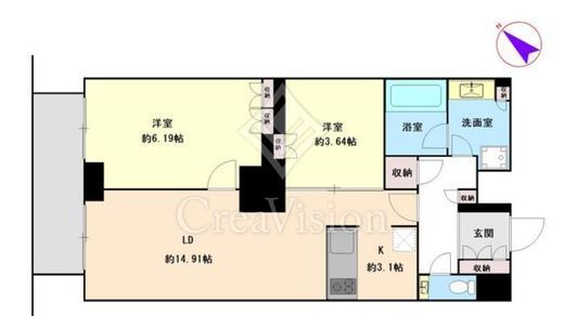 ザ・東京タワーズ シータワー 40階 間取り図