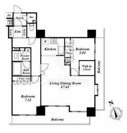 パラッシオ蔵前 9階 間取り図