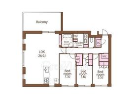 Embassy Suite 103 間取り図