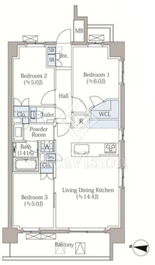 イノバスすみだ八広 210 間取り図