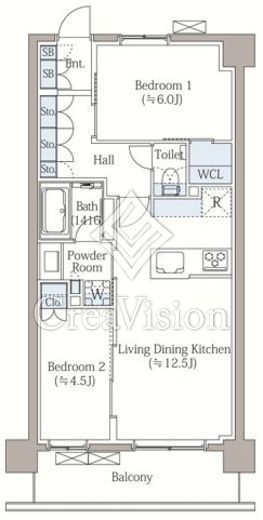 イノバスすみだ八広 409 間取り図