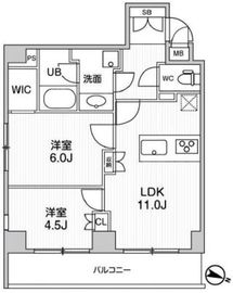 ディームス麻布狸穴町 509 間取り図