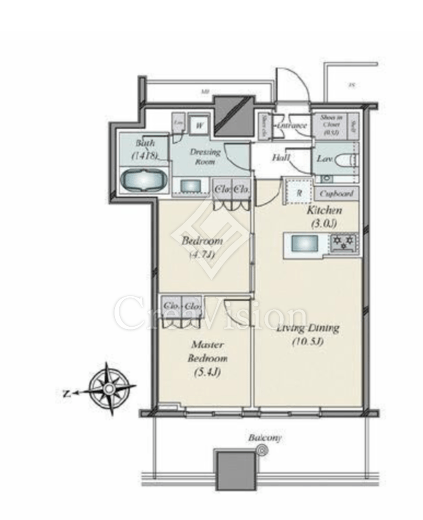 WORLD TOWER RESIDENCE 22階 間取り図