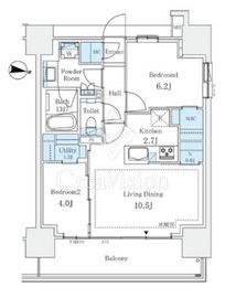 ブリリア四谷三丁目 5階 間取り図