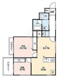 ワコー千石マンション 2階 間取り図