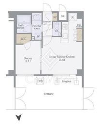 スタジオデン小竹向原 1階 間取り図