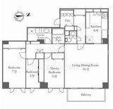 広尾ガーデンヒルズ 7階 間取り図