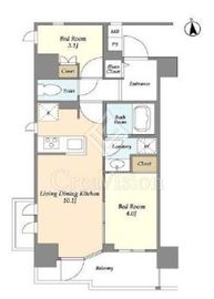 アプリーレ東中野 2階 間取り図