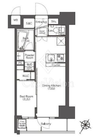 コンフォリア滝野川 101 間取り図