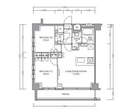 ディームス麻布狸穴町 315 間取り図