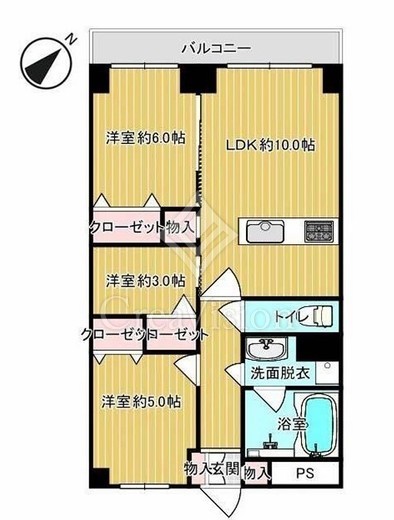秀和清澄レジデンス 10階 間取り図