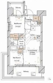 ブランシエスタ新丸子リバーフロント 1301 間取り図