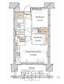 ブランシエスタ新丸子リバーフロント 1306 間取り図