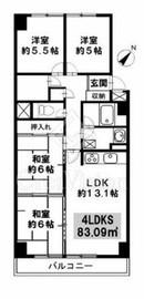 ファミール浜園 10階 間取り図